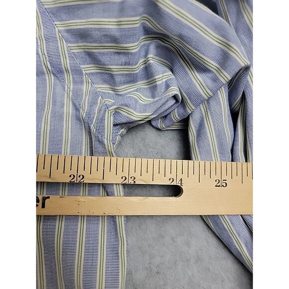 Vtg Abercrombie Fitch Mens XL Shirt Button  Muscle Blue Green Cotton Stripe 90s - Picture 10 of 13